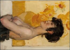 Vrouw in profiel, Isaac Israels, Museum de Fundatie