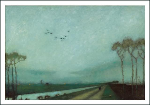 Avondschemering, Woudsterweg, Jan Mankes, Museum MORE