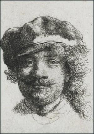 Zelfportret met pet, Rembrandt van Rijn, Rijksmuseum Amsterdam