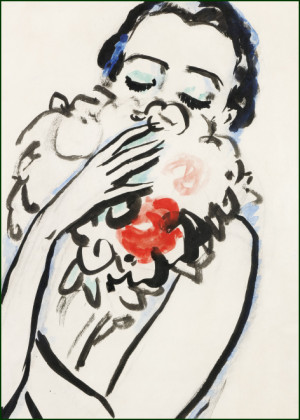 Vrouw met bloemen (Femme au bouquet), Kees van Dongen, Singer Laren