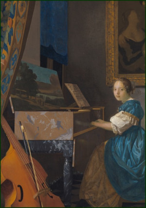 Zittende Virginaalspeelster, Johannes Vermeer, Rijksmuseum