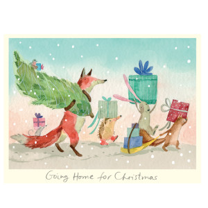 Going home for Christmas, Christmas card by Anna Shuttlewood