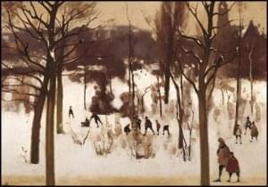 Winterscene Oosterpark, Amsterdam, Willem Arnold Witsen, Singer, Laren